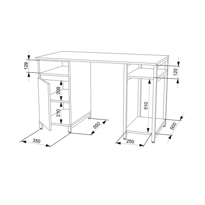 Стол компьютерный Лофт СКЛ-4 / 1400 ТМ Flashnika