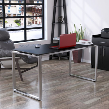 Стол письменный Q-160 / 18 мм Чёрный ТМ Loft Design