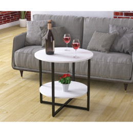 Стол журнальный D-60 Белый ТМ Loft Design
