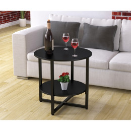 Стол журнальный D-60 Чёрный ТМ Loft Design