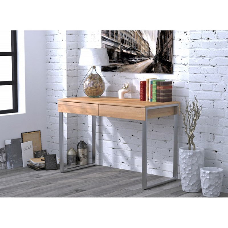Стол письменный L-11 Дуб Крафт Золотой ТМ Loft Design