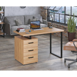 Стол письменный L-27 Дуб Крафт Золотой ТМ Loft Design