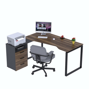 Стол офисный NDTU 3S-160 Орех Модена / Антрацит ТМ Loft Design