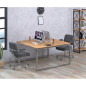 Стол письменный Q-140 Дуб Крафт Золотой ТМ Loft Design