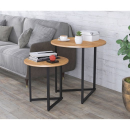 Стіл журнальний Дельта Дуо Дуб Крафт Золотий ТМ Loft Design
