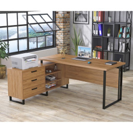 Стол письменный Нотариус Дуб Крафт Золотой ТМ Loft Design