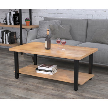 Стол журнальный Токио Дуб Крафт Золотой ТМ Loft Design