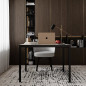 Стол письменный Brevity Loft mid / Бревити Лофт Мид Ателье Светлый / Чёрный ТМ Art In Head
