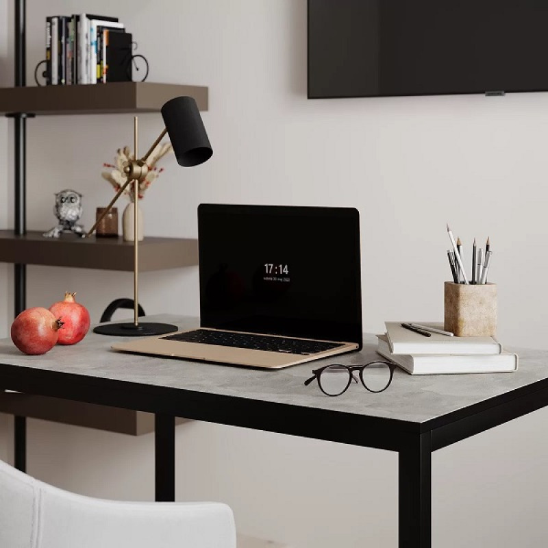 Стол письменный Brevity Loft mid / Бревити Лофт Мид Ателье Светлый / Чёрный ТМ Art In Head