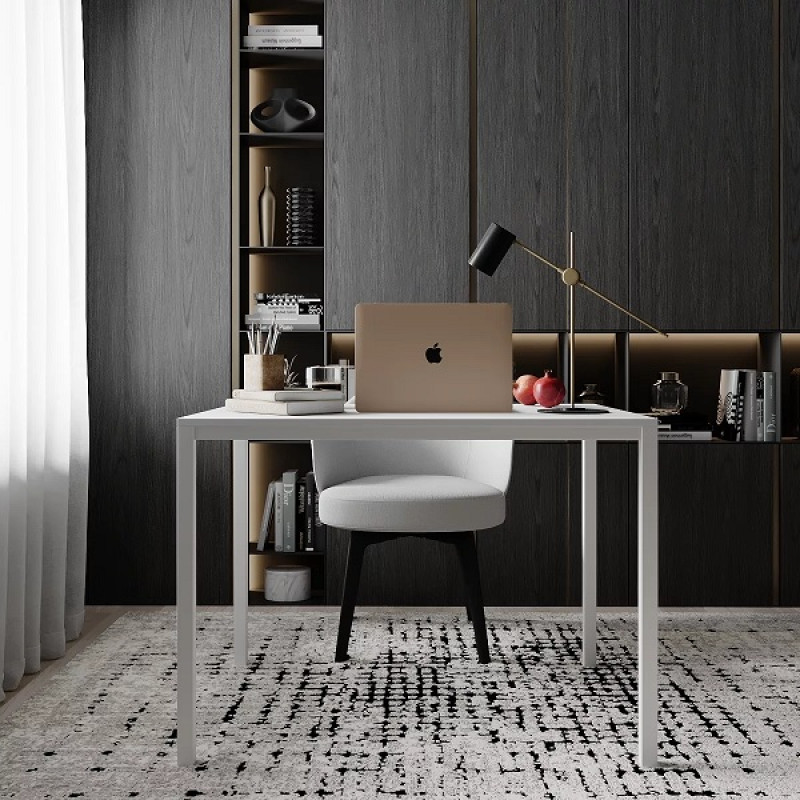 Стол письменный Brevity Loft mid / Бревити Лофт Мид Белый Бриллиант ТМ Art In Head