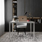 Стол письменный Brevity Loft mid / Бревити Лофт Мид Белый Бриллиант ТМ Art In Head