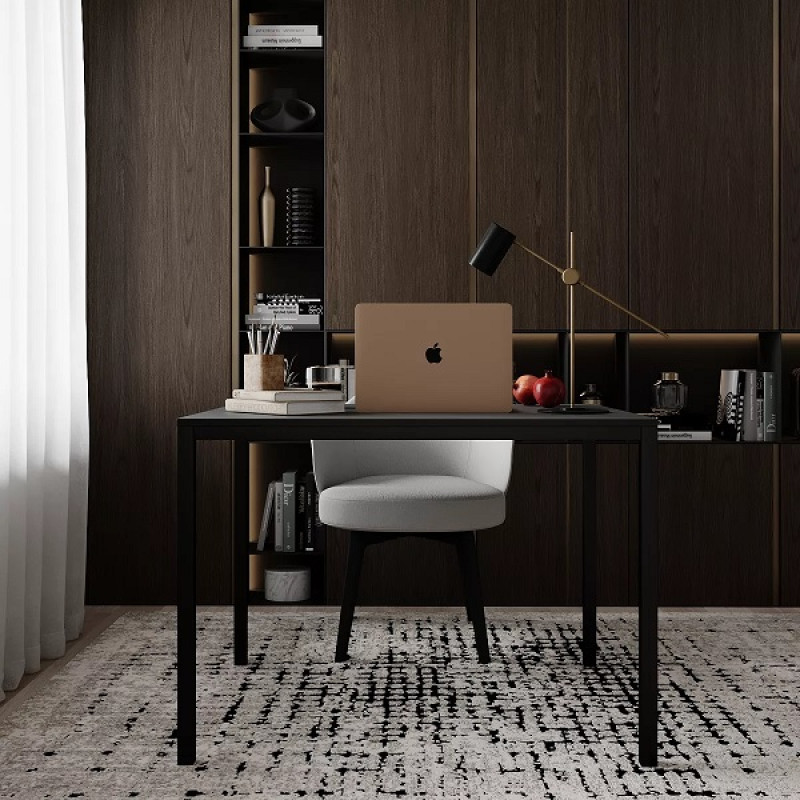 Стол письменный Brevity Loft mid / Бревити Лофт Мид Графит Серый / Чёрный ТМ Art In Head