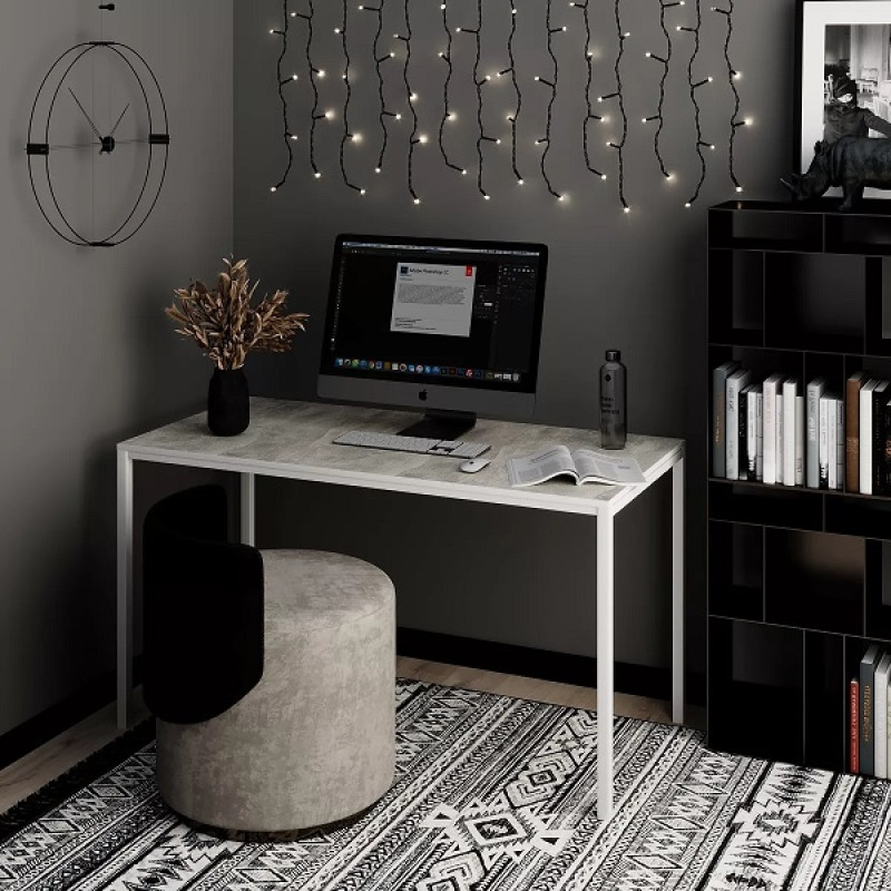 Стол рабочий Brevity Loft standart / Бревити Лофт Стандарт Ателье Светлый / Белый Бриллиант ТМ Art In Head