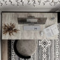 Стол рабочий Brevity Loft standart / Бревити Лофт Стандарт Ателье Светлый / Чёрный ТМ Art In Head