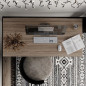 Стол рабочий Brevity Loft standart / Бревити Лофт Стандарт Дуб Винтаж Оксид / Чёрный ТМ Art In Head