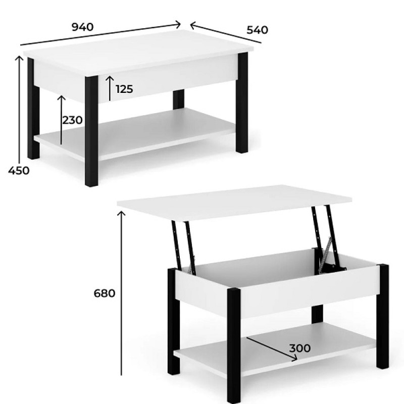 Стол-трансформер Desk 2.0 / Деск 2.0 Венге / Чёрный ТМ Art In Head